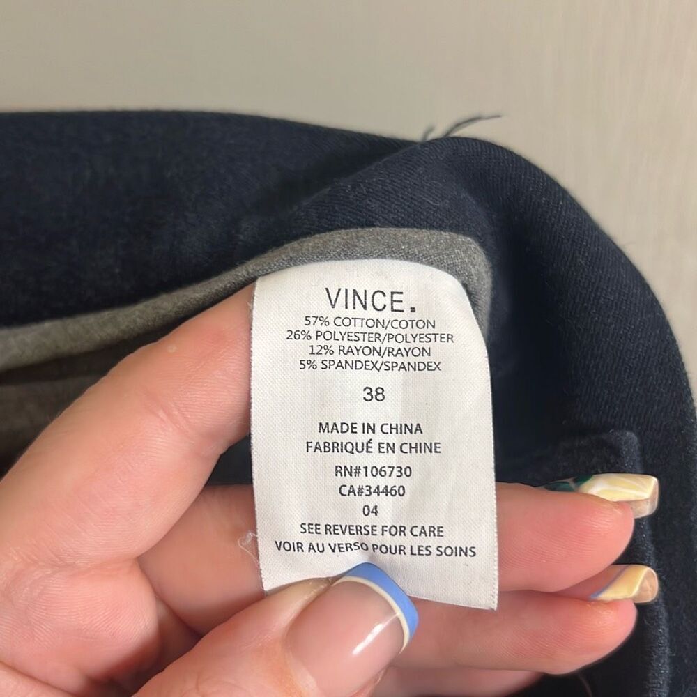 ✨Vince Mens Stretch Cotton Fleece Lined Navy Sz 38 Jogger Pants✨ - Picture 5 of 7
